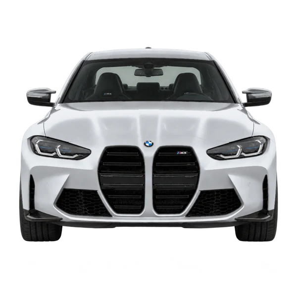 BMW M3 Competition 2021 prata, vista frente