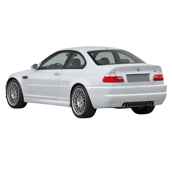BMW M3 2002 argent, vue trois-quarts arrière (orienté vers la gauche)