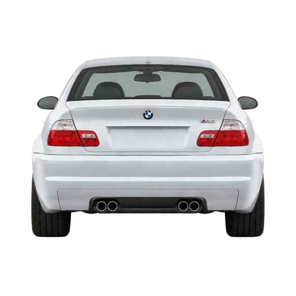 BMW M3 2006 prata, vista traseira