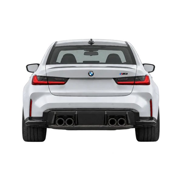 2021 BMW M3 in Silber, Ansicht: Heck