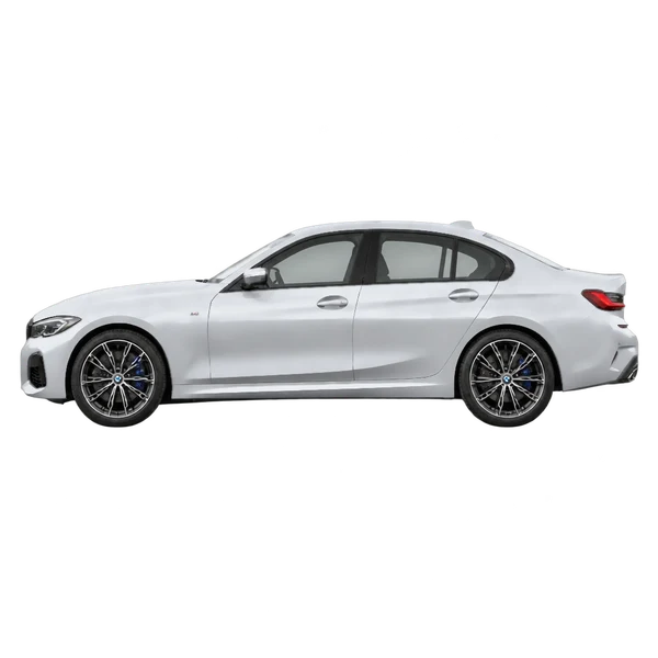 2021 BMW M340i in Silber, Ansicht: Seite (nach links gerichtet)