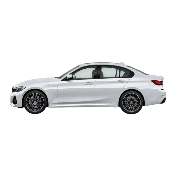 2022 BMW M340i in Silber, Ansicht: Seite (nach links gerichtet)