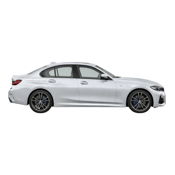 2022 BMW M340i in Silber, Ansicht: Seite (nach rechts gewandt)