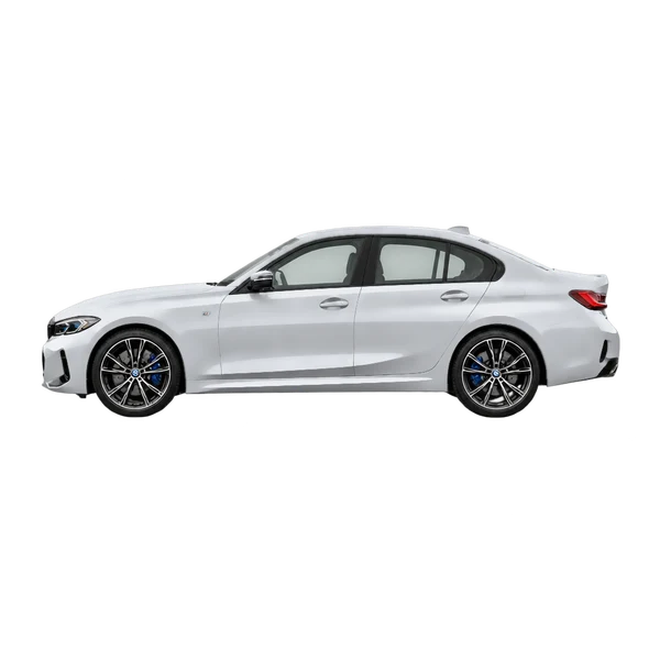 2025 BMW M340i in Silber, Ansicht: Seite (nach links gerichtet)