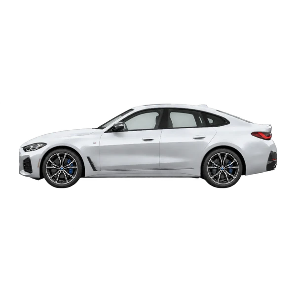 BMW M440I Xdrive 2026 argent, vue côté (vers la gauche)