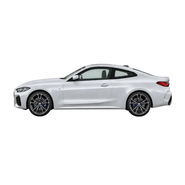 BMW M440i 2023 argent, vue côté (vers la gauche)