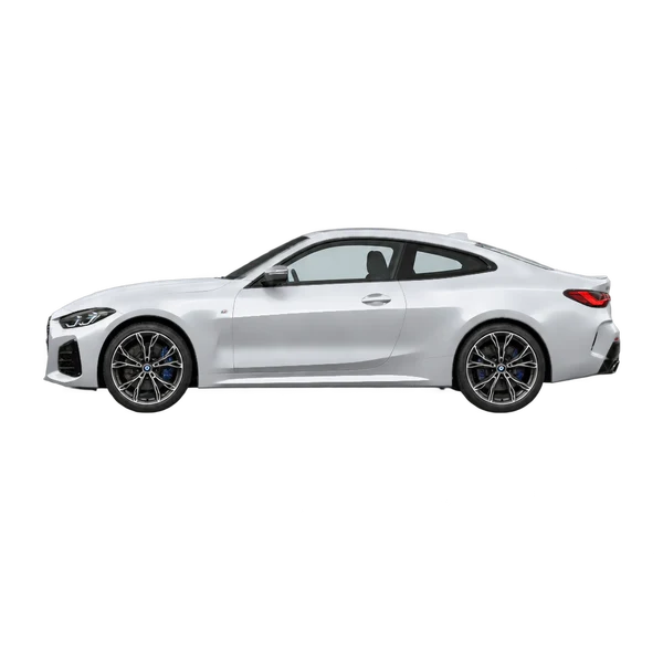 BMW M440i 2025 argent, vue côté (vers la gauche)