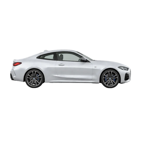 BMW M440i 2026 argent, vue profil (tourné vers la droite)