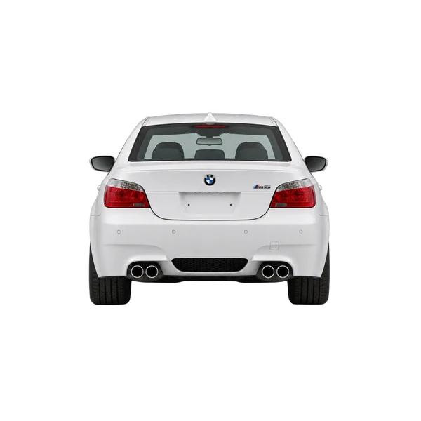 BMW M5 2008 باللون أبيض، منظر من الخلف