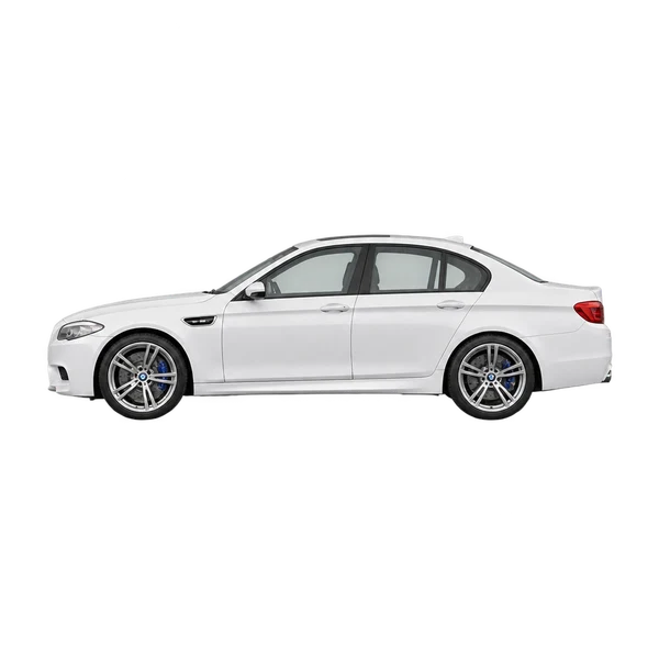 2013 BMW M5 in weiß, Ansicht: Seite (nach links gerichtet)