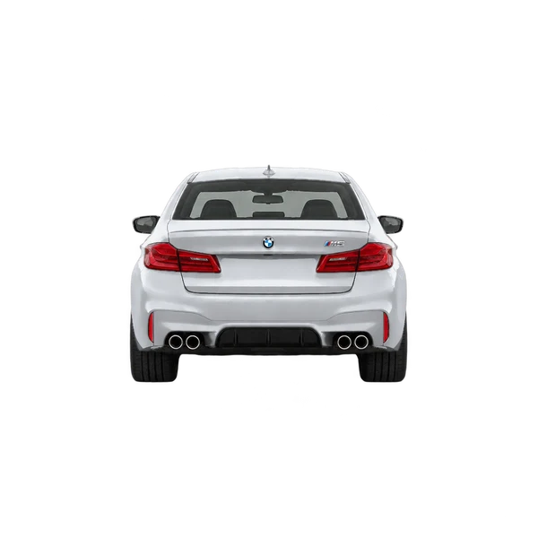 2021 BMW M5 in Silber, Ansicht: Heck