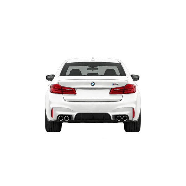 2021 BMW M5 in weiß, Ansicht: Heck