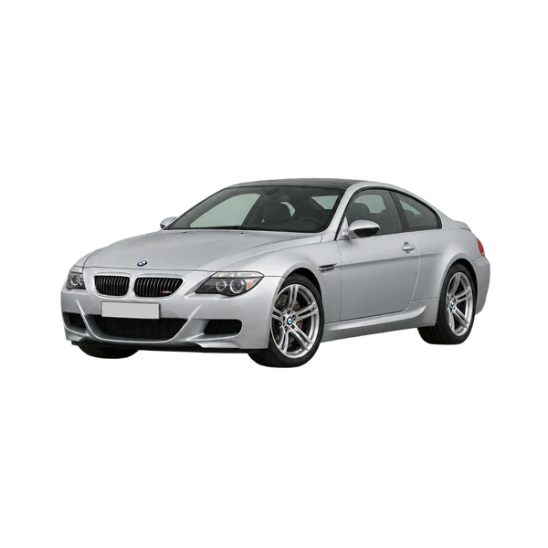 2009 BMW M6 in Silber, Ansicht: Dreiviertelansicht vorne (nach links gerichtet)