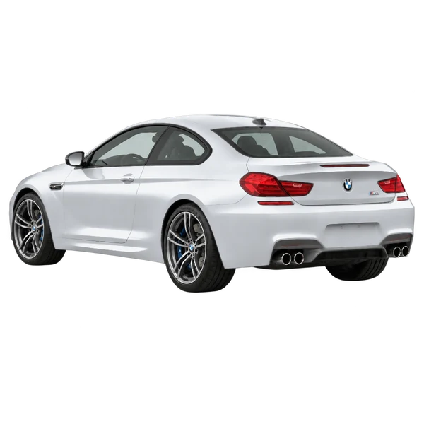BMW M6 2017 باللون فضي، منظر ثلاثة أرباع خلفي (باتجاه اليسار)