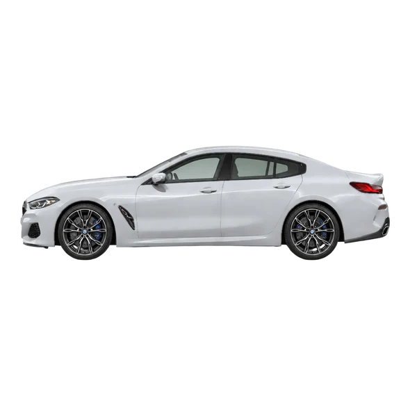 BMW M850i 2023 prata, vista lateral (voltada para a esquerda)