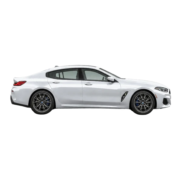 BMW M850i 2023 prata, vista lateral (voltada para a direita)