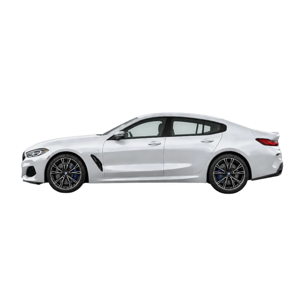 BMW M850i 2024 prata, vista lateral (voltada para a esquerda)