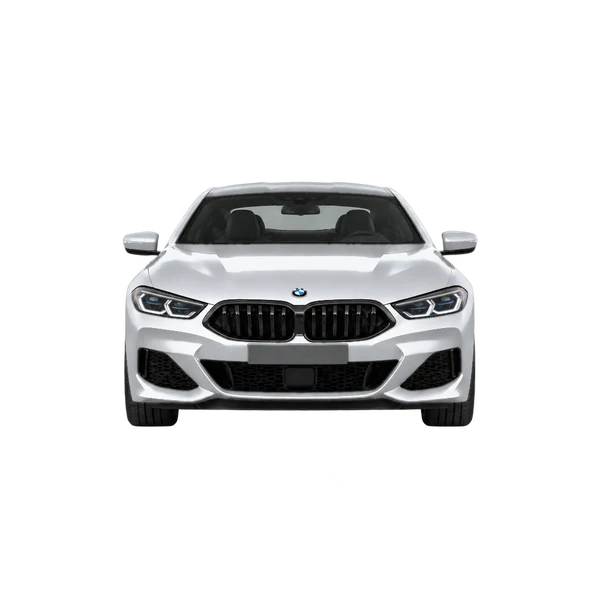 BMW M850i 2025 prata, vista frente