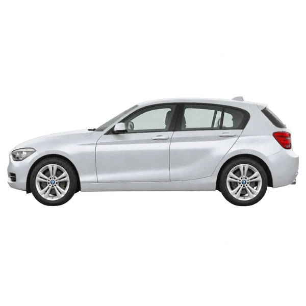 silver 2018 BMW Serie 1 side (facing left) view