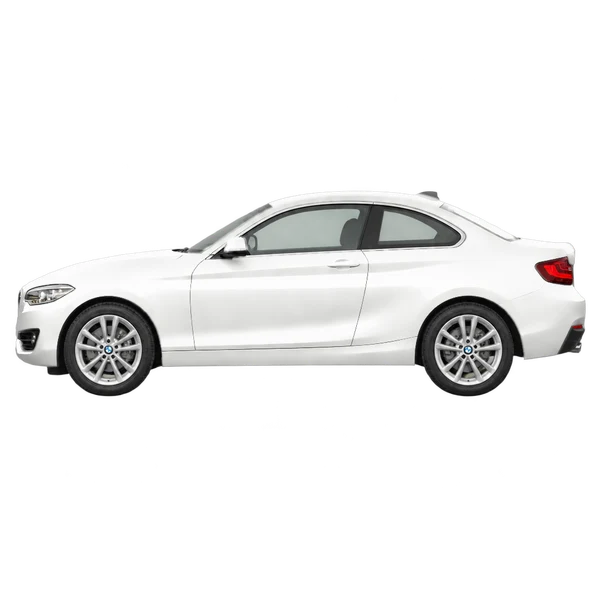 white 2017 BMW Serie 2 side (facing left) view