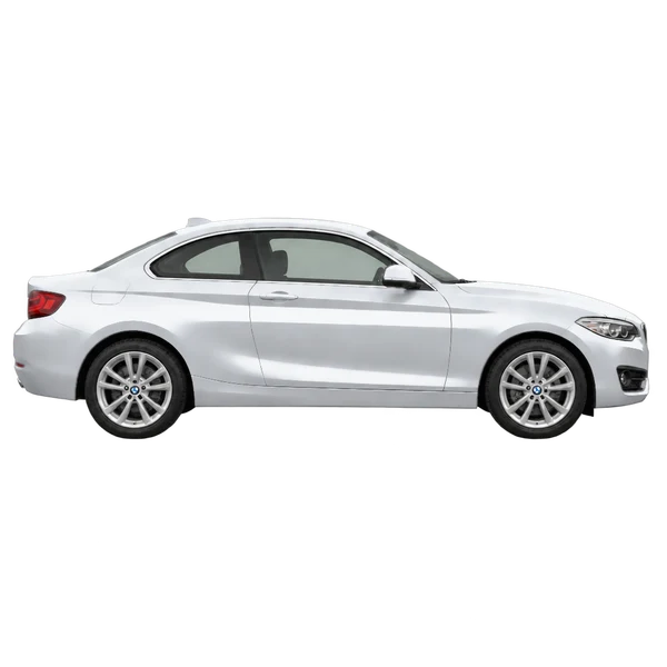 silver 2019 BMW Serie 2 side (facing right) view
