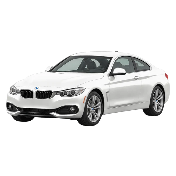 white 2017 BMW Serie 4 front three-quarter (facing left) view