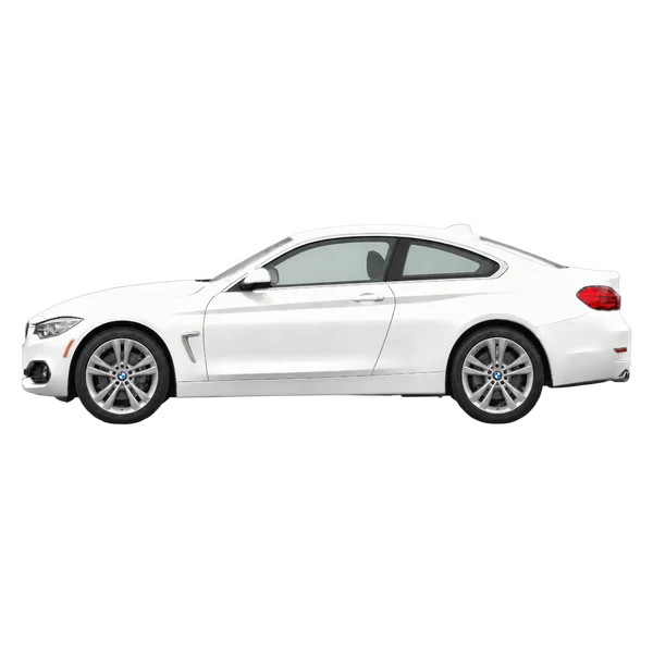 white 2017 BMW Serie 4 side (facing left) view