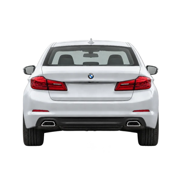silver 2017 BMW Serie 5 rear view