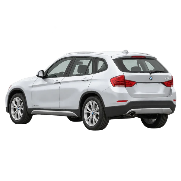 silver 2012 BMW X1 rear three-quarter (facing left) view