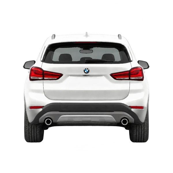 2025 BMW X1 in weiß, Ansicht: Heck