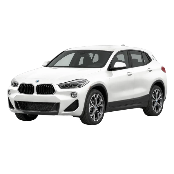2023 BMW X2 in weiß, Ansicht: Dreiviertelansicht vorne (nach links gerichtet)