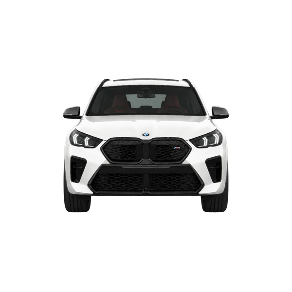 BMW X2 2024 باللون أبيض، منظر أمامي