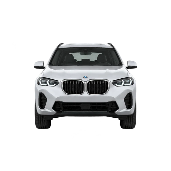 BMW X3 30E Xdrive 2026 باللون فضي، منظر أمامي
