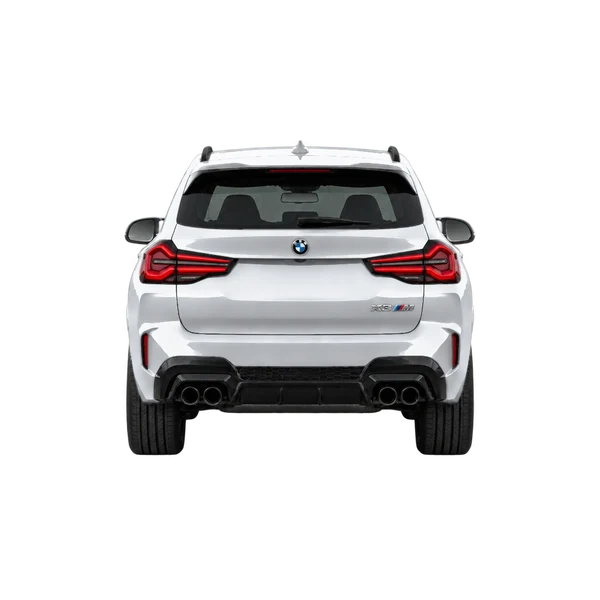 BMW X3 M 2023 prata, vista traseira