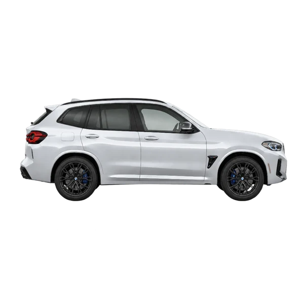 BMW X3 M 2023 prata, vista lateral (voltada para a direita)