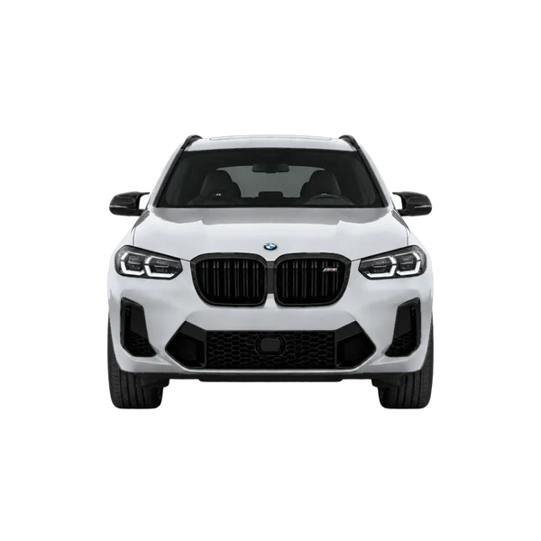 BMW X3 M 2025 prata, vista frente