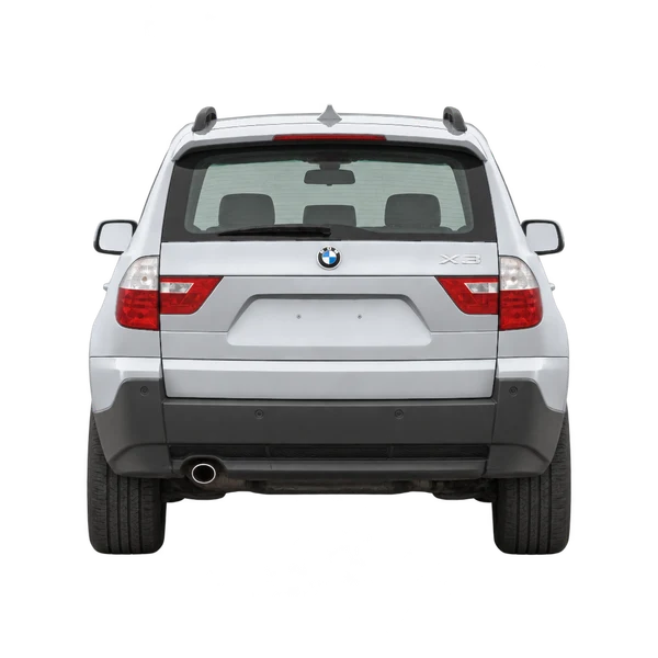 BMW X3 2007 prata, vista traseira