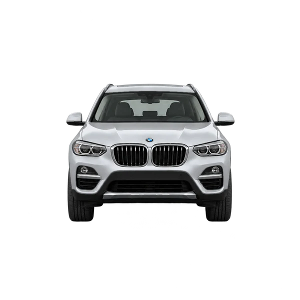 BMW X3 2019 باللون فضي، منظر أمامي