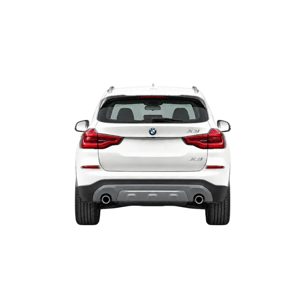 BMW X3 2021 en blanco, vista trasera