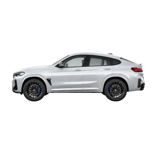 BMW X4 M Competition 2023 argent, vue côté (vers la gauche)