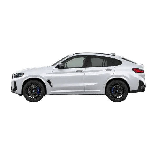 BMW X4 M Competition 2024 argent, vue côté (vers la gauche)