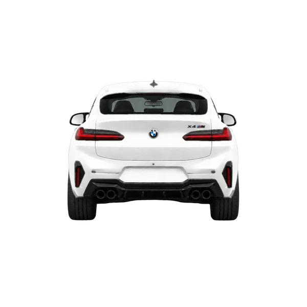 BMW X4 M 2022 branco, vista traseira