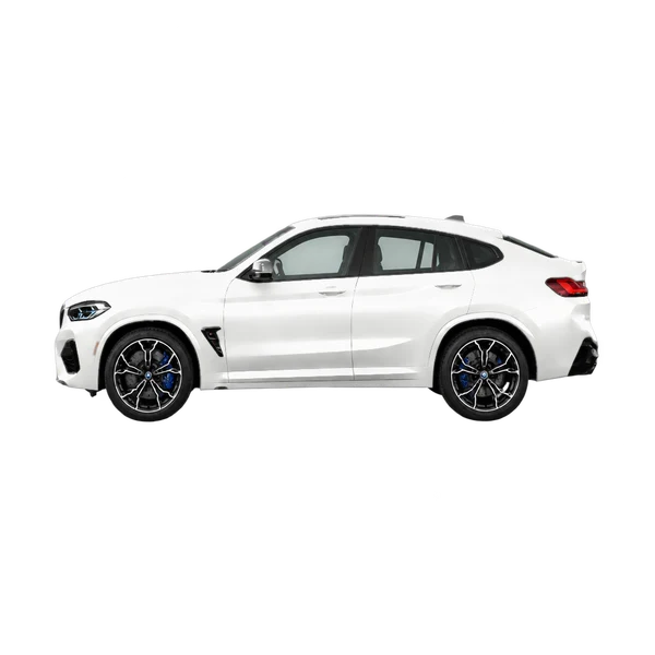 BMW X4 M 2022 branco, vista lateral (voltada para a esquerda)