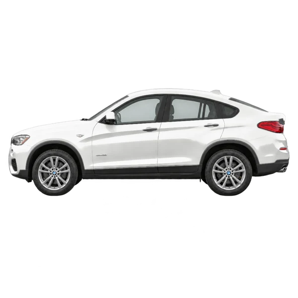 BMW X4 2015 branco, vista lateral (voltada para a esquerda)