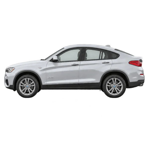 シルバーの2018 BMW X4(側面(左向き)ビュー)