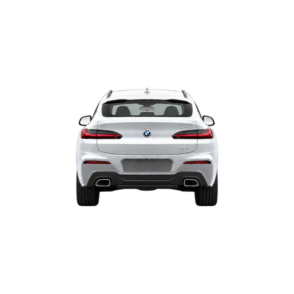 シルバーの2020 BMW X4（リアビュー）