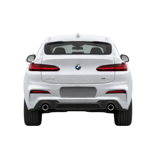 2025 BMW X4 in Silber, Ansicht: Heck