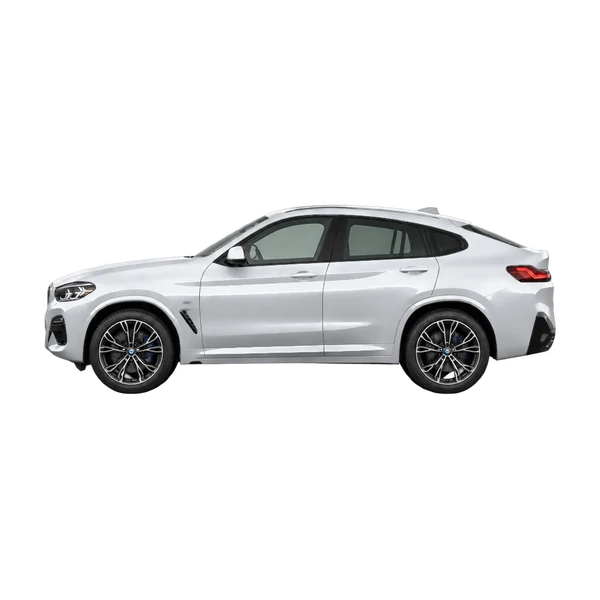 BMW X4 2026 prata, vista lateral (voltada para a esquerda)