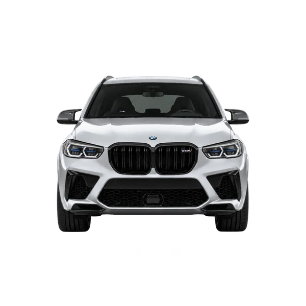 BMW X5 M Competition 2024 argent, vue avant