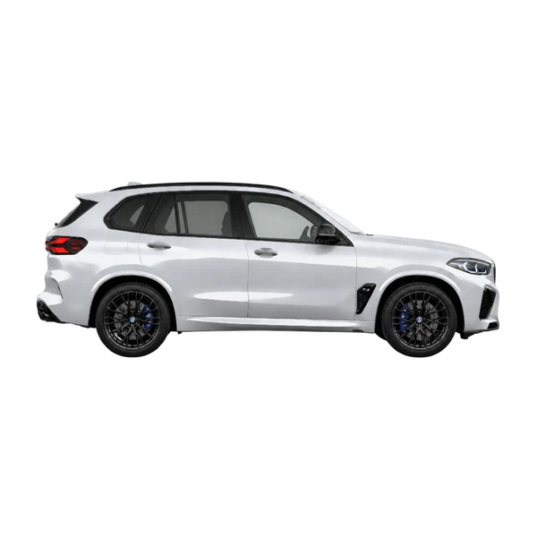 BMW X5 M Competition 2026 argent, vue profil (tourné vers la droite)